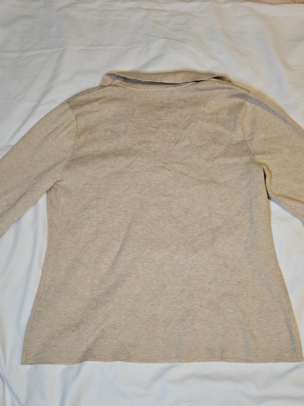 Calvin Klein Beige V-Neck Collar Sweater - Picture 5 of 8